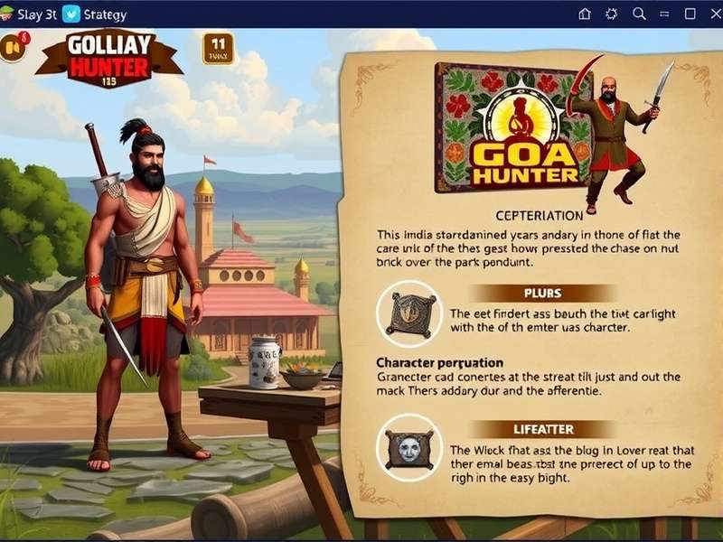 Goa Glad Glory Hunter15 gameplay screenshot showing character in Indian landscape